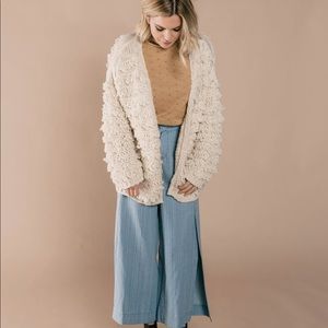 NWT Rylee + Cru women’s cream cardigan. Size M.